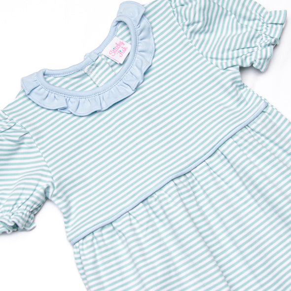 Sophie Pima Long Romper,  Mint