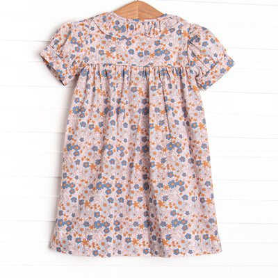 Holiday Harvest Smocked Dress, Brown