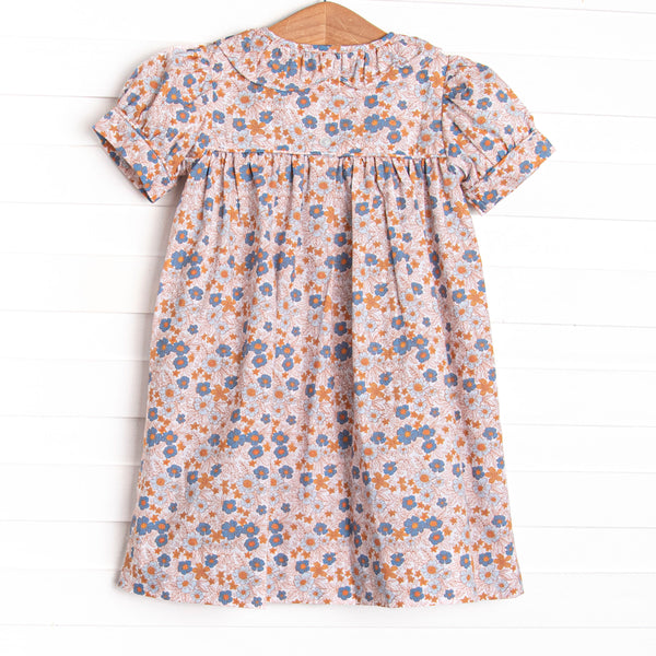 Holiday Harvest Smocked Dress, Brown