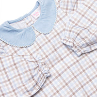 Family Favorites Collared Bubble, Blue Plaid