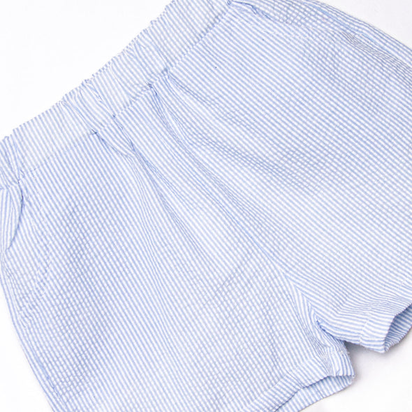 Sandy Shuffle Applique Short Set, Blue
