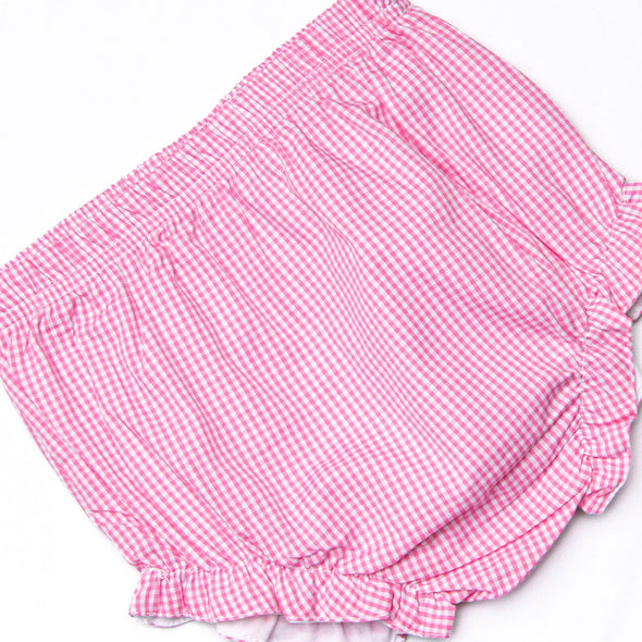 Pups and Pails Applique Ruffle Diaper Set, Pink