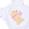 Pups and Pails Applique Ruffle Short Set, Pink