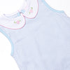 Peter Pan Petals Embroidered Skirted Bubble, Blue