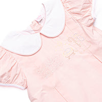 Manger Miracle Embroidered Dress, Pink