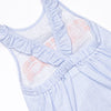 Sandy Shuffle Applique Bubble Romper, Blue