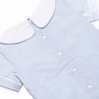 Manger Miracle Embroidered Short Set, Blue