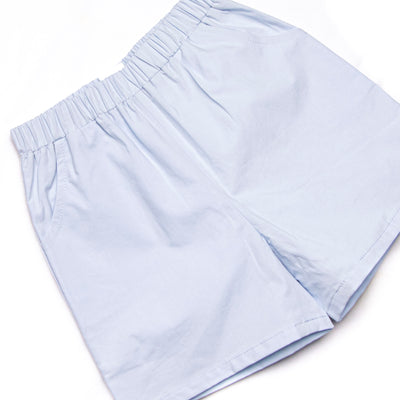 Manger Miracle Embroidered Short Set, Blue