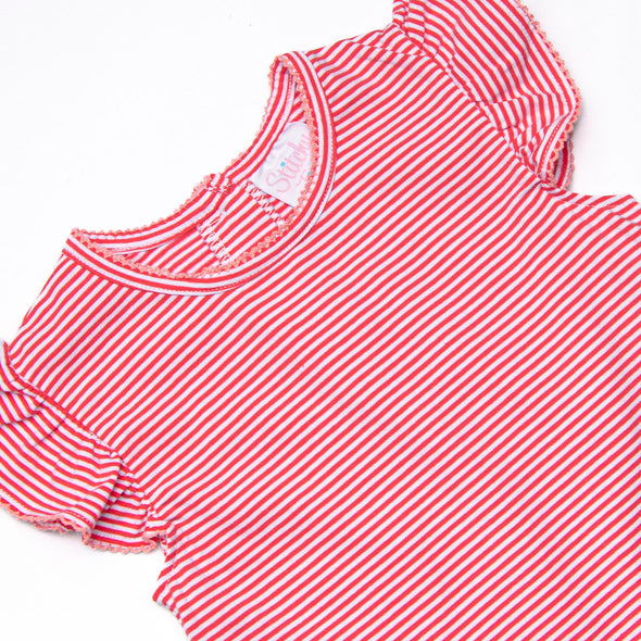 Pocketful of Berries Applique Dress, Red