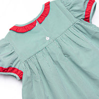 Christmas Keepsake Embroidered Dress, Green