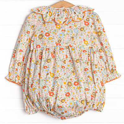 Pumpkin Bed Blooms Smocked Bubble, Pink