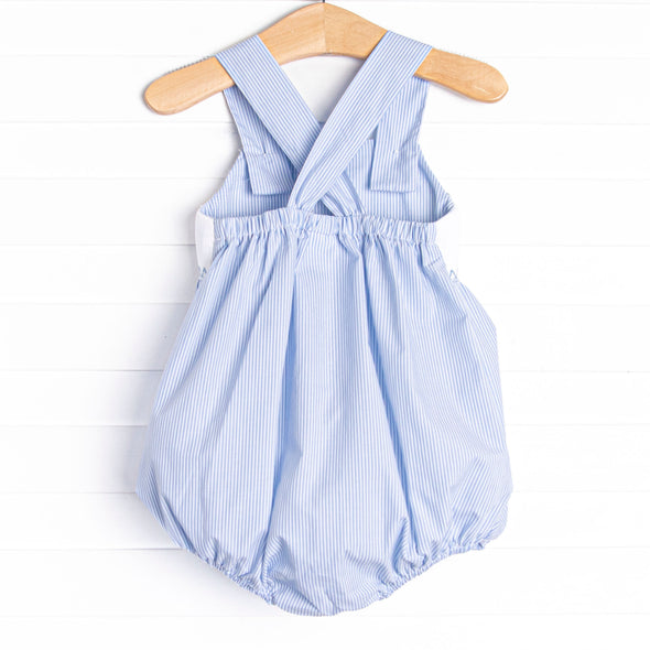 Castle Construction Smocked Sunsuit, Blue