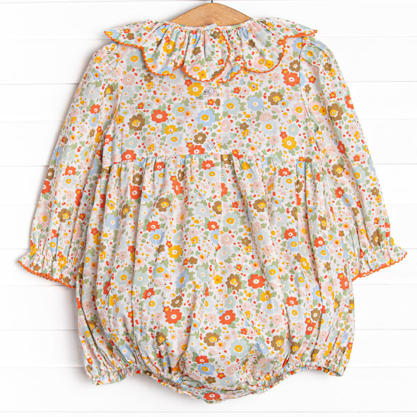 Pumpkin Bed Blooms Smocked Bubble, Pink