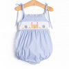 Castle Construction Smocked Ruffle Bubble, Blue
