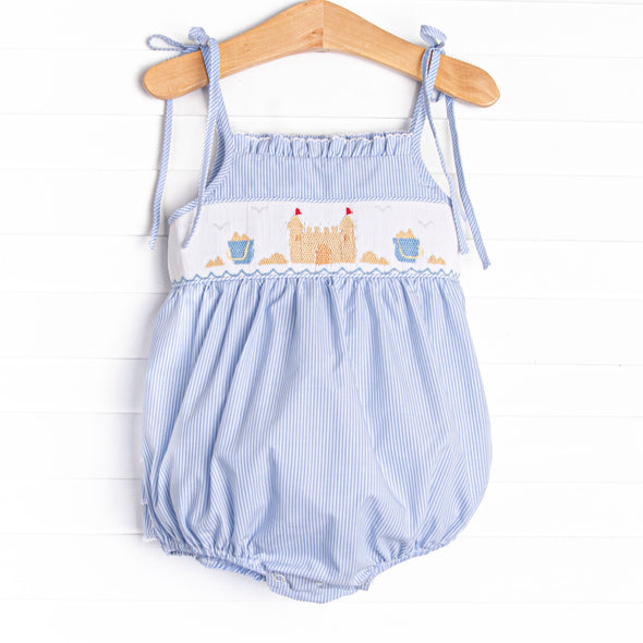 Castle Construction Smocked Ruffle Bubble, Blue