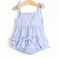 Castle Construction Smocked Ruffle Bubble, Blue