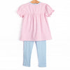 Birthday Barks Applique Legging Set, Pink