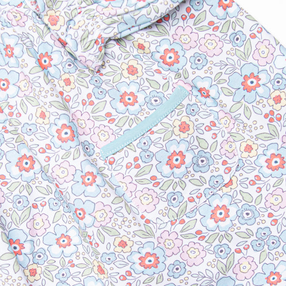 Kaleidoscopic Blossom Legging Set, Blue