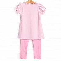 Duck, Duck, Goose Applique Legging Set, Pink