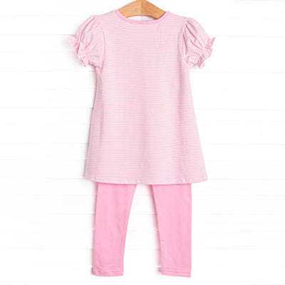 Duck, Duck, Goose Applique Legging Set, Pink