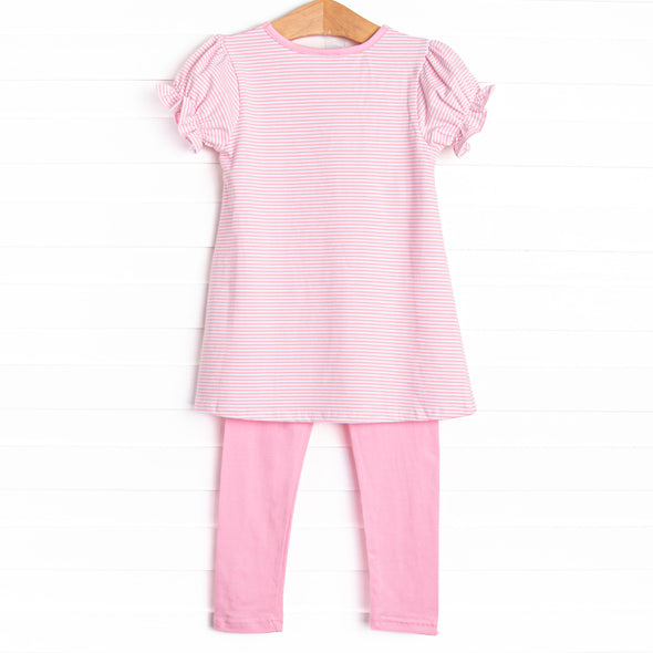 Duck, Duck, Goose Applique Legging Set, Pink