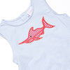 Marlin Marina Applique Ruffle Short Set, Blue