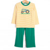 Clean Cut Applique Pant Set, Green