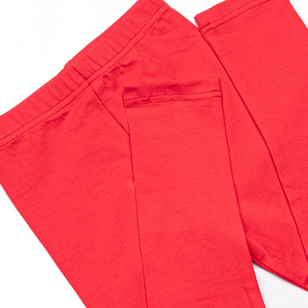 Santa's Treat Trio Applique Ruffle Legging Set, Red