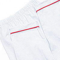 Smocked Santa Lounge Set, Blue Stripe
