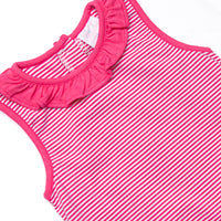 Hannah Short Set, Hot Pink Stripe