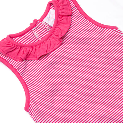 Hannah Short Set, Hot Pink Stripe