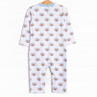 Turkey Trot Romper, Blue
