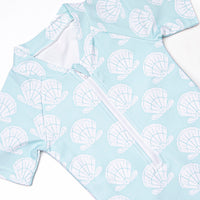 Shell Of A Time One Piece Rash Guard, Green