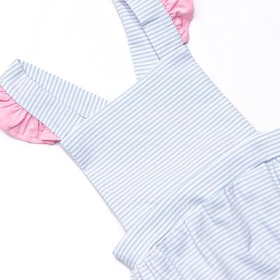 Libby Sunsuit, Pink and Blue Stripe