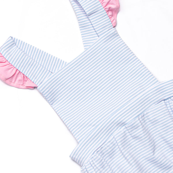 Libby Sunsuit, Pink and Blue Stripe