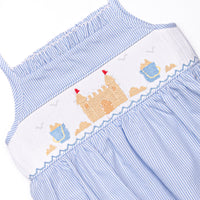 Castle Construction Smocked Ruffle Bubble, Blue