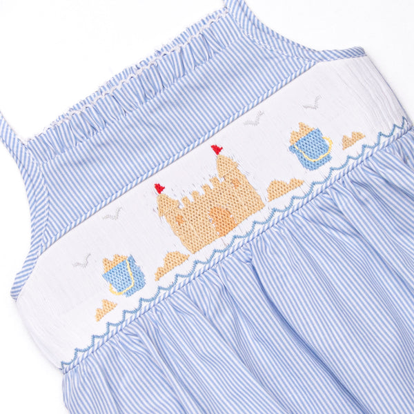 Castle Construction Smocked Ruffle Bubble, Blue