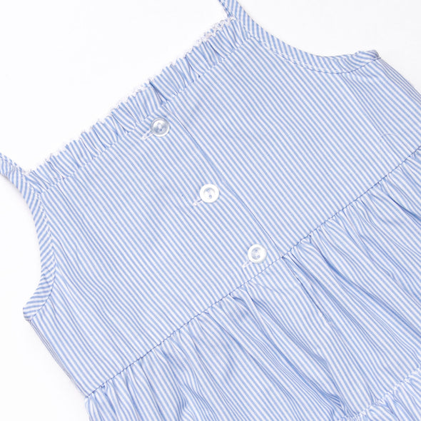 Castle Construction Smocked Ruffle Bubble, Blue