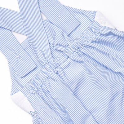 Castle Construction Smocked Sunsuit, Blue