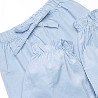 Family Favorites Elastic Smocked Pant Set, Blue