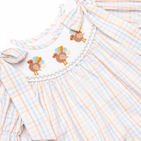 Pastel Poults Smocked Legging Set, Orange