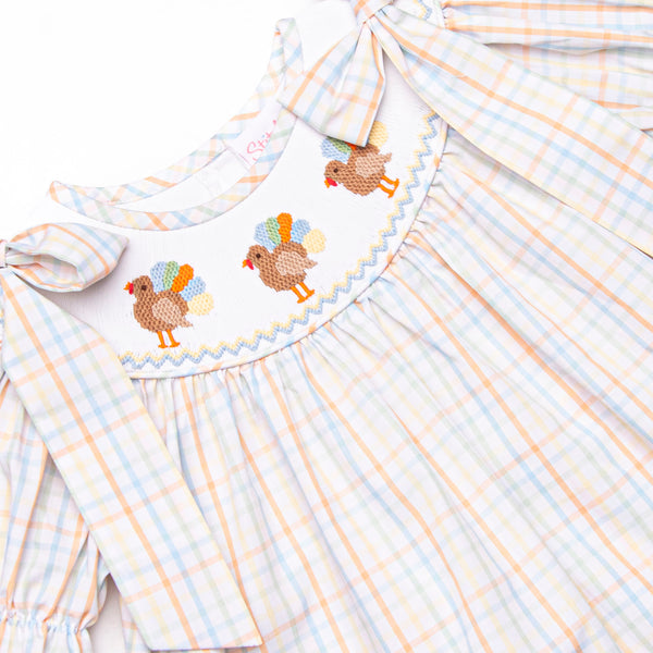Pastel Poults Smocked Legging Set, Orange