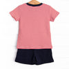 At the Ballpark Pima Embroidered Short Set, Red Stripe