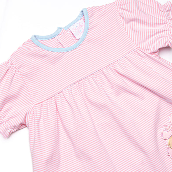 Birthday Barks Applique Legging Set, Pink