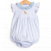 Playtime Pal Pima Embroidered Bubble, Light Blue Stripe
