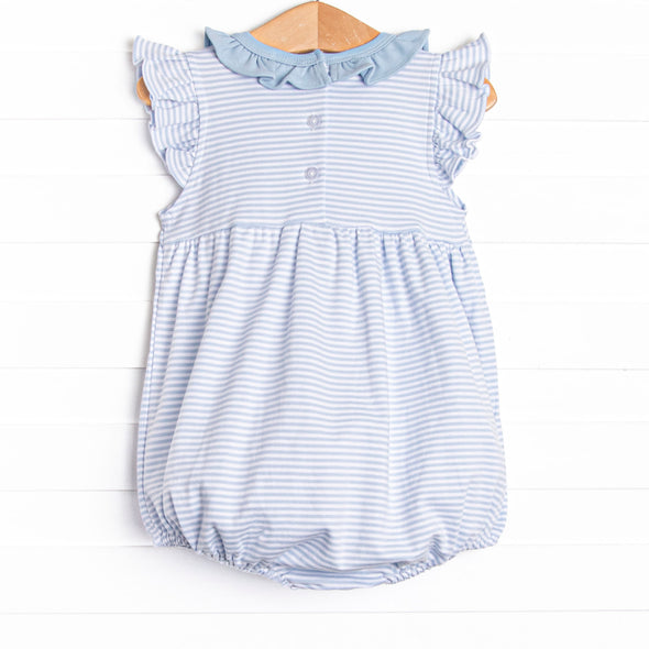 Playtime Pal Pima Embroidered Bubble, Light Blue Stripe