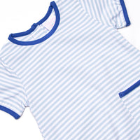 Jack Pocket Bubble, Royal and Light Blue Stripe