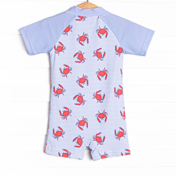 East Coast Crabs One Piece Rash Guard, Blue