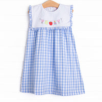 First Day Favorites Embroidered Dress, Blue