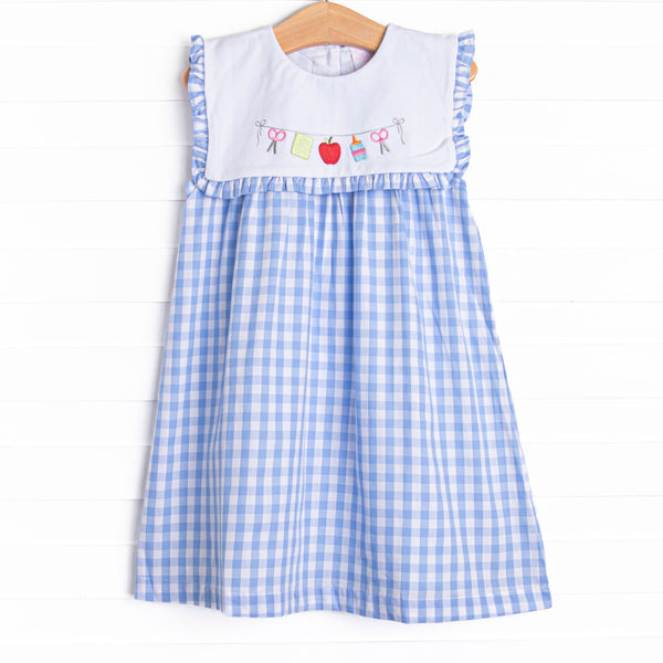 First Day Favorites Embroidered Dress, Blue